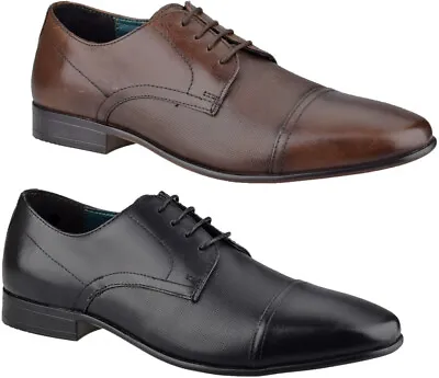 Mens Leather RedTape Smart Formal Work Office Lace Up Wedding Oxford Shoes Sizes • £22.95