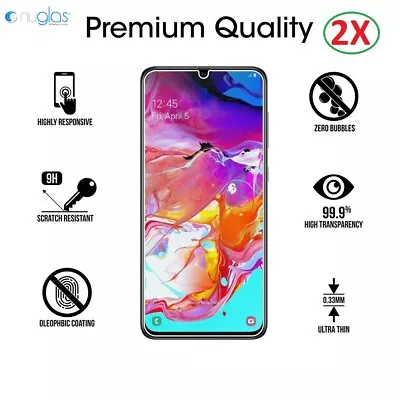 2xNuglas Tempered Glass Screen Protector Samsung A73 54 53 A72 52 71 51 70 50 20 • $8.95