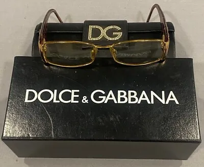 Dolce Gabbana Glasses With Case And Box RD1272496 Gold & Tortoise Frames • $25