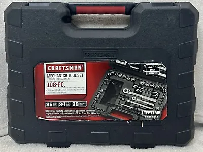 Craftsman 108 Pc Mechanics Tool Set Kit W/ Case Inch/Metric 938108 **NEW** • $89.95