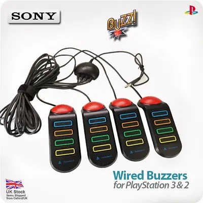 £19.95 • Buy Wired Buzzers PS3/PS2 For Buzz Games *in Good Condition*