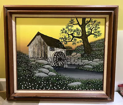 Rare H. Hargrove  Watermill” Authentic Signed & Certified Oil Painting 1979 • $1500