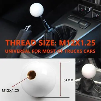 White Ball Shift Knob Car SUV Hurst Short Throw Gear Shifter Selector M12*1.25 • $23.57