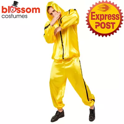 JDP49 Mens Yellow Rapper Ali G  Suit Tracksuit 80s Hip Hop Fancy Dress Costume • $37.95