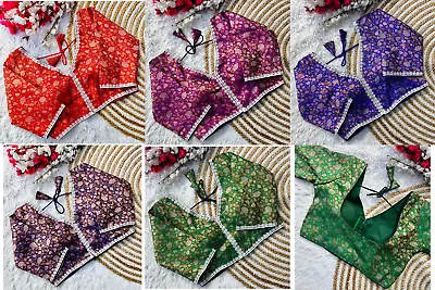 $16.99 • Buy Women's Banarsi Designer Saree Blouse Beautiful Lehenga Crop Top Part Wear Choli