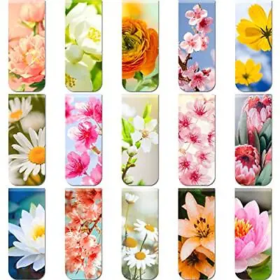 30 Pack Floral Magnetic Bookmarks Book Page Markers For Home Office • $11.57