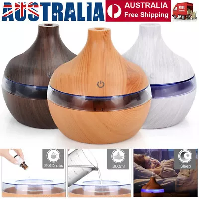 $9.45 • Buy 300ML Aroma Aromatherapy Diffuser LED Oil Ultrasonic Air Humidifier Purifier AU