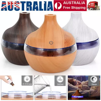 300ML Aroma Aromatherapy Diffuser LED Oil Ultrasonic Air Humidifier Purifier AU • $10.46