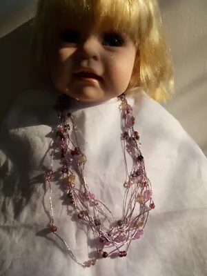 1980 Cindy Style Purple Crystal Necklace For 18in American Animator Toddler Doll • $2