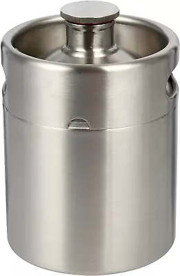 2 Liter 64 Oz Stainless Steel Mini Keg Growler Canteen Craft Beer Homebrewing Ho • $37.41