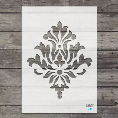 Damask Pattern Stencil Home Decor Craft Shapes Template Create Cuts • £7.49