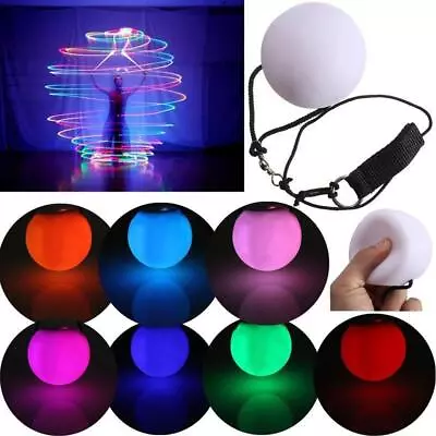 7 Color LED Hand Light Up Balls POI Thrown For Props U8W Acrobatics Dance B9Z0 • $10.05