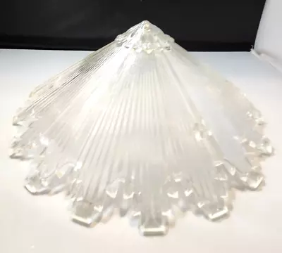 10  Vintage Starburst Glass Ceiling Shade MCM Pendant  Shade 3 Hole Shade • $45