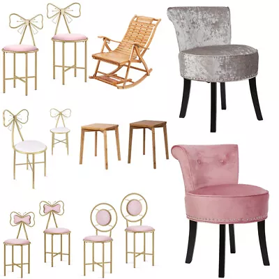 $103.90 • Buy Vanity Stool Round Padded Seat Makeup Bench/ Dining Chair/Lounger Rocking Chair