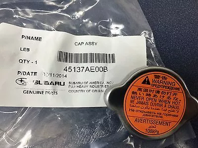 $10.89 • Buy Genuine OEM Subaru Radiator Pressure Cap Forester Impreza Outback Legacy Baja