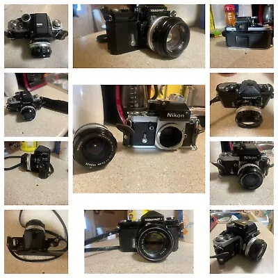 2 Cameras: Nikkormat FT 35mm Camera W/50mm  Lens Nikon F2 35mm Camera W/ 24mm • $500