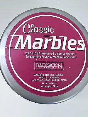 NEW VTG Jar Classic Marbles Restoration Hardware Assorted Colorful Marbles Set • $19.90