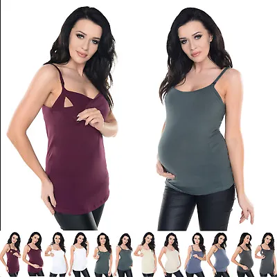 $11.13 • Buy Purpless Maternity Pregnancy & Nursing Camisole Top With Bust Support Panel 8028