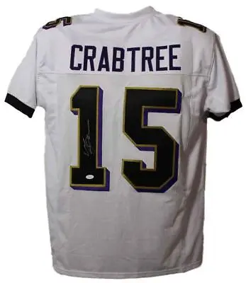 Michael Crabtree Autographed/Signed Baltimore Ravens XL White Jersey JSA 22436 • $129.99