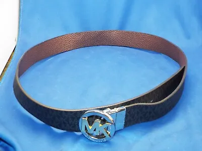 Michael Kors Leather Reversible Brown Logo Belt Size Medium • $29.99