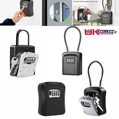 Wall Mounted Key Safe Key Box Outdoor Secure Lock Safety 4 Digit Combination Key • £9.90