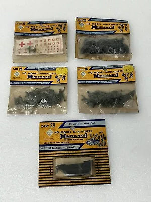 Lot Of 5 - ROCO Minitanks Decals Weasel Obstacles Soldiers - Vintage Military • $29.95