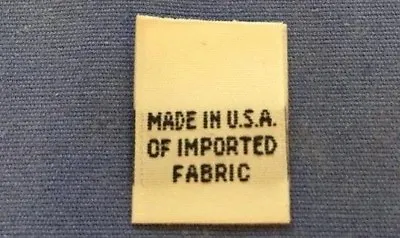 100Pcs White Woven Taffeta Clothing Label Tag Made In USA Of Imported Fabric • $7.99