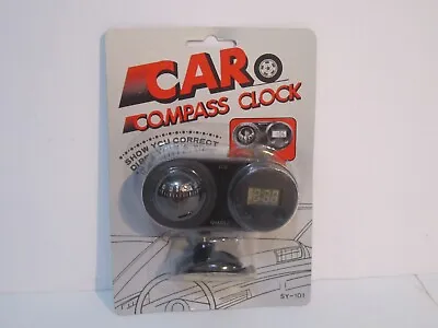 Vintage NEW OLD STOCK CAR Marine Auto Compass Clock SEALED • $19.99