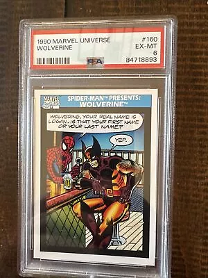 1990 Impel Marvel Universe #160 Spider-man Presents Wolverine PSA 6 ET-MT • $0.99