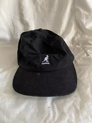 KANGOL Black Adjustable Baseball Cap One Size • £0.99