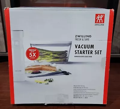 New Zwilling Fresh & Save 6 Piece Vacuum Starter Set Food Storage Open Box READ • $60