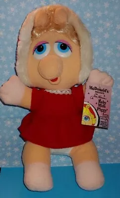 Vtg 1988 McDonald's Christmas Muppet Babies Miss Piggy Plush With Tag • $9.99