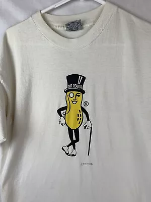 Vintage Stanley Desantis T Shirt Mr. Peanut Single Stitch Promo USA Large 90s • $84.99