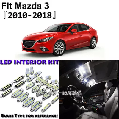 6 X White Interior LED Lights Package Kit For Mazda 3 Sedan Hatchback 2010-2018 • $8.76