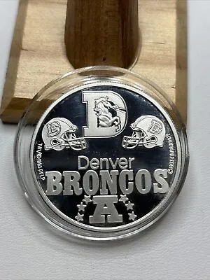 1993 Denver Broncos NFC NFL .999 Silver Round Coin Enviromint  1 Troy Oz Mint • $199.99