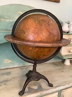 $1100 • Buy Weber Costello 12” Globe Early 1900s Iron Base Celestial 