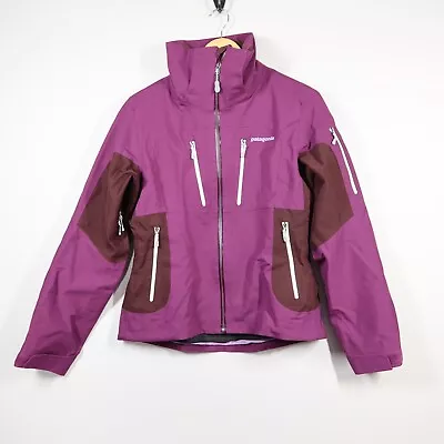 Patagonia Jacket Womens S Purple Powder Bowl Full Zip Insulated Goretex Ski H2NO • $129.99