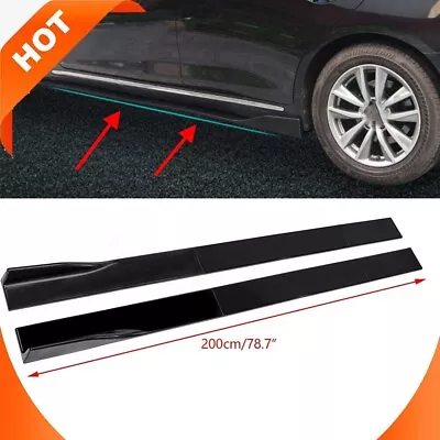 78.7  Side Skirt Extension Body Lip Splitters For Mazda 2 3 5 6 CX-3 CX5 Black • $46.95