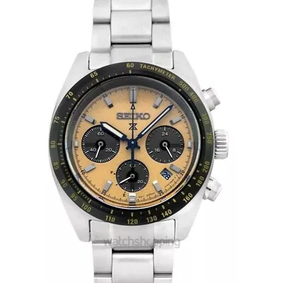 Men's 39mm Seiko Prospex Solar Champagne Dial Stainless Steel Men’s Watch SSC817 • $400