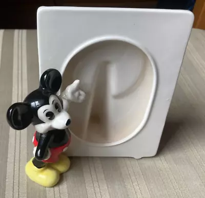 Vintage Walt Disney Productions Mickey Mouse Porcelain 3D Picture Frame - Japan • $10.95