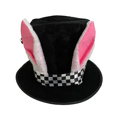 Bunny Ear Top Hat Magic Show Cosplay Props Masquerade Easter Rabbit Costume • £10.80