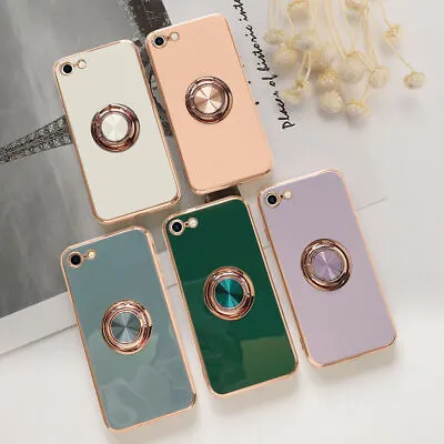 Luxury Plating Ring Stand Case For IPhone 15 14 13 12 11 Pro Max XS XR 8 7 Plus • $9.87