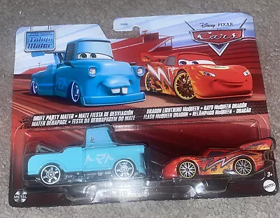 Disney Pixar Cars Tokyo Mater Drift Party Mater & Gragon Lightning McQueen • $17.99