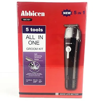 Abbicen New 5 In1 Trimmer Men's Grooming Kit Shaver Beard Mustache Nose Ear Hair • $29.95