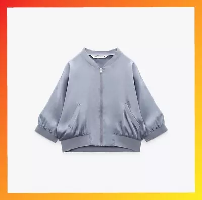 Nwt Zara  Satin Effect Crop Bomber • $29