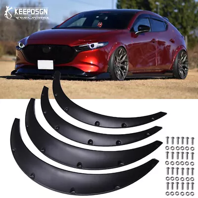 For Mazda 3 Mazda Speed3 Fender Flares Extra Wide Body Kit Wheel Arches 4Pcs Set • $105.29