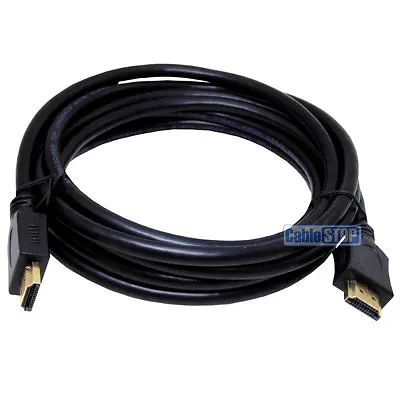 5m HDMI CABLE WITH ETHERNET 4K ULTRA HD TRIPLE SHIELDED TV LEAD 5 METRES • £4.75