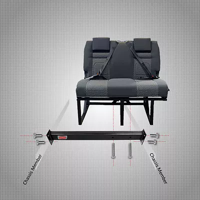 £121 • Buy Certified RIB Seat Installation System Fitting Kit For VW T5/T6 By Kiravans (Red