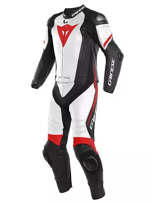 Motorcycle Leather Suit DAINESE LAGUNA SECA 4 2 PCS White - Size 44 • $1474.10