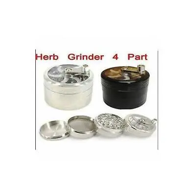 4 Part Herb Mill Grinder Magnetic Metal Diamond Teeth Grinder Rizla Grinder • £14.29